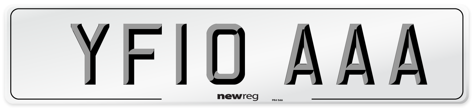 YF10 AAA Number Plate from New Reg